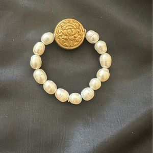 Pearl Medallion Bracelet